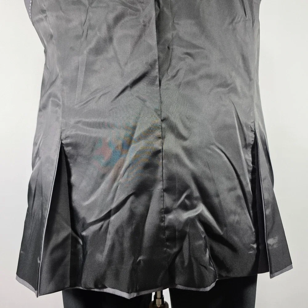 Bespoke Men's Sport Coat Blazer Two Button Gray Custom made size about 42L SLIM‎